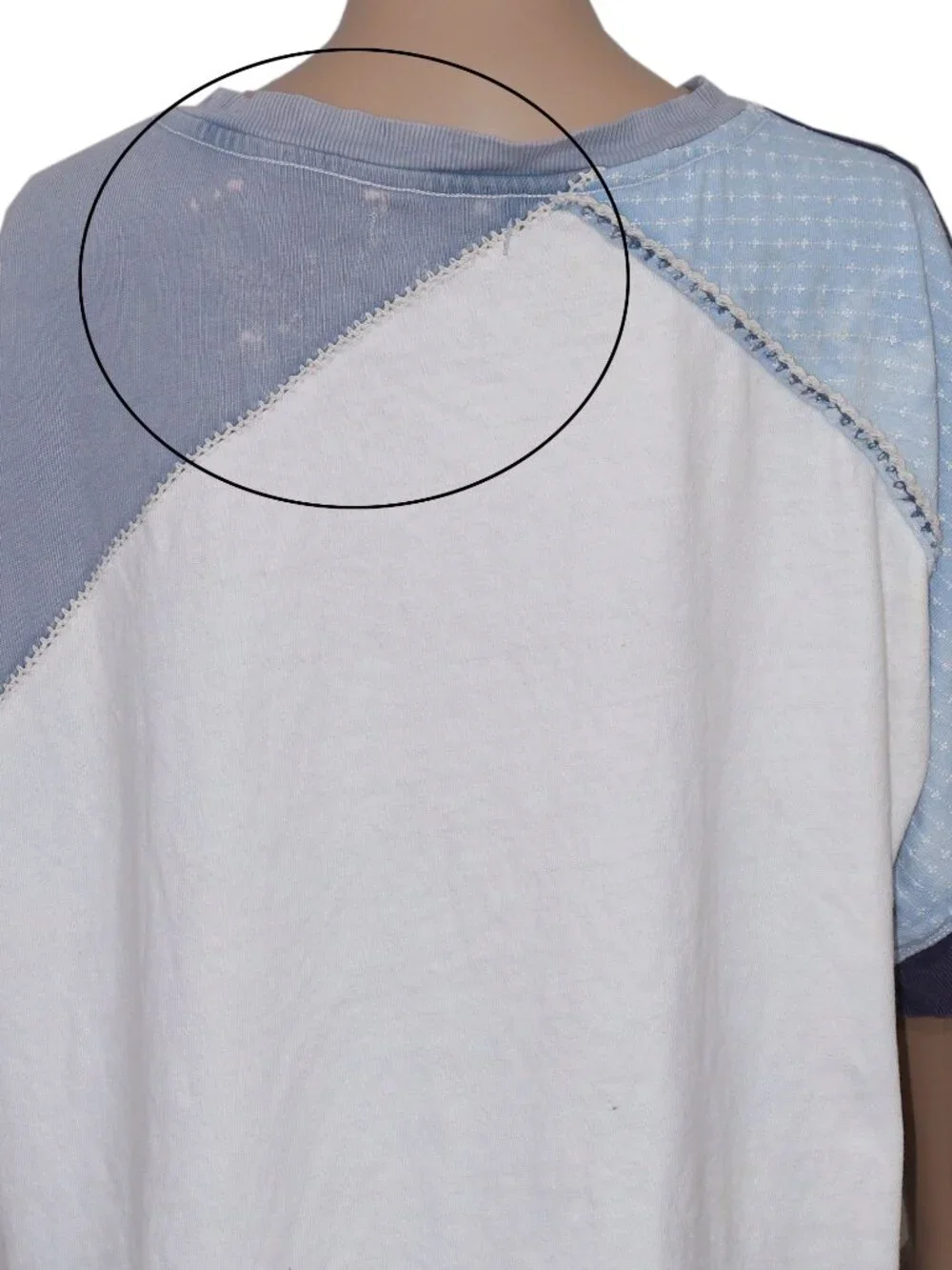 Free People We The Free Tee Patchwork Embroidered Pullover Top